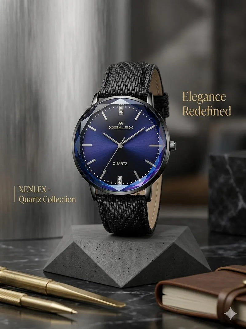 Luxury Dial With Leather Strap watch